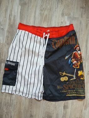 Captain Morgan Spiced Rum Logo Swim Trunks - Mens Size L - NWOT / Like New